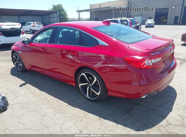 1HGCV1F31JA054572 2018 HONDA ACCORD Красный 