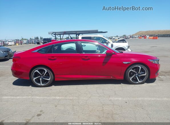 1HGCV1F31JA054572 2018 HONDA ACCORD Красный 