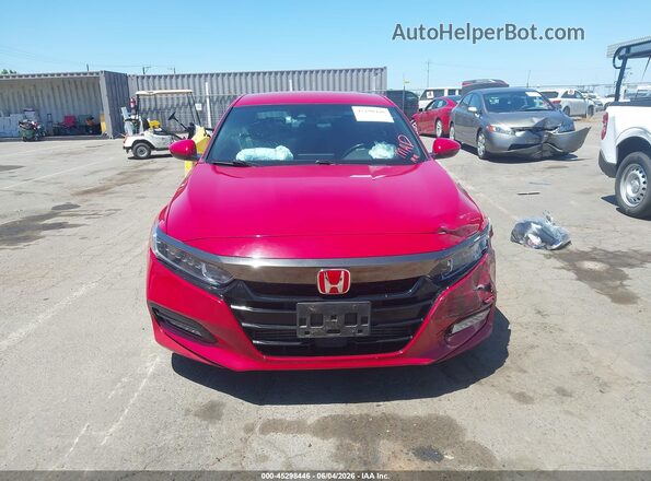 1HGCV1F31JA054572 2018 HONDA ACCORD Красный 
