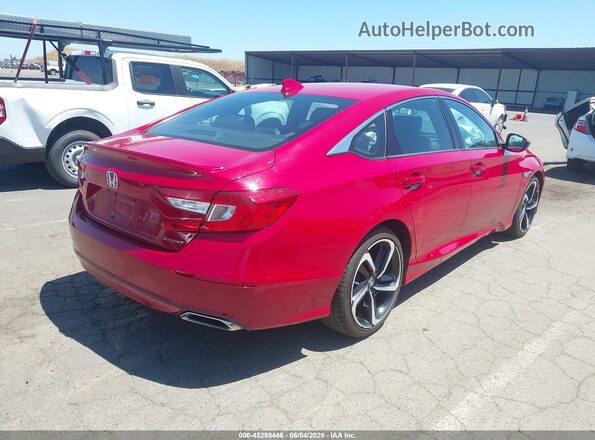 1HGCV1F31JA054572 2018 HONDA ACCORD Красный 