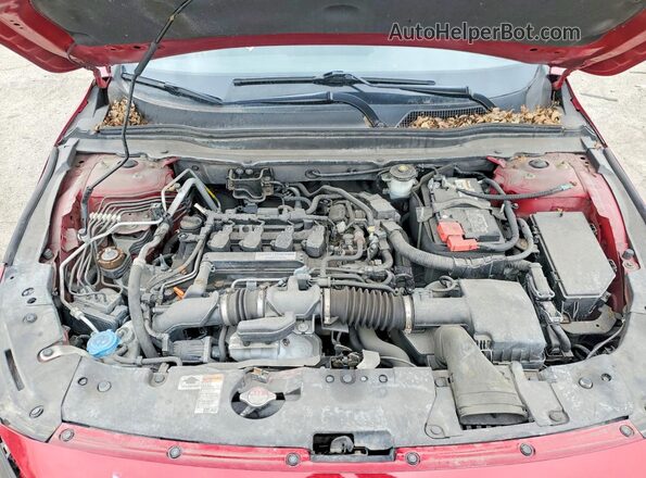 1HGCV1F31JA070089 2018 HONDA ACCORD Red უკანა სალონის ხედი