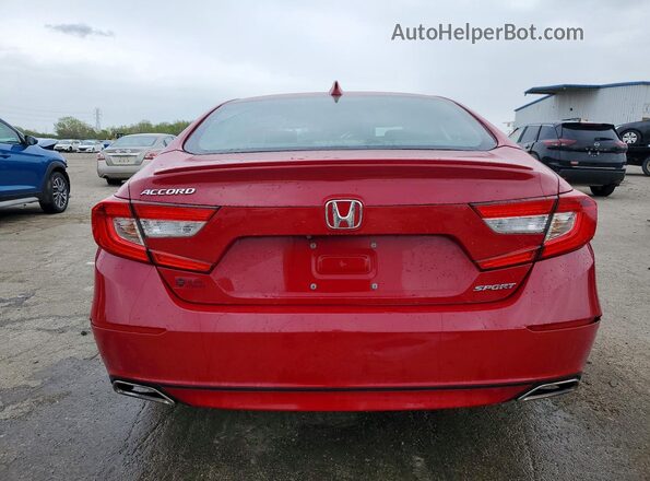 1HGCV1F31JA070089 2018 HONDA ACCORD Red უკანა ხედი