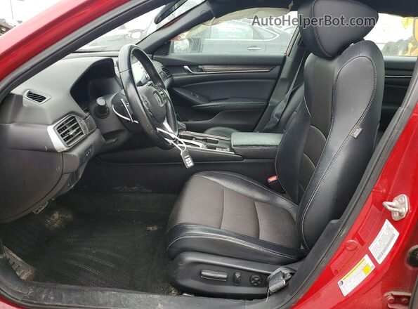 1HGCV1F31JA070089 2018 HONDA ACCORD Red წინა სალონის ხედი