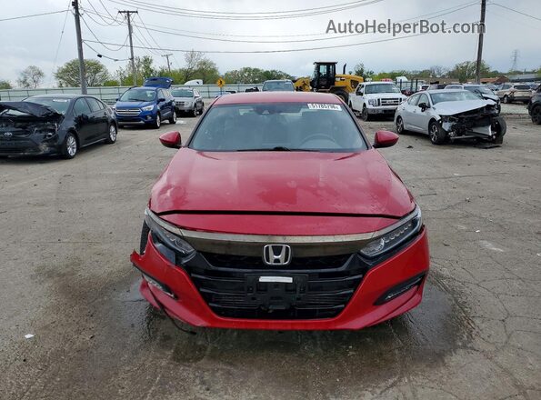 1HGCV1F31JA070089 2018 HONDA ACCORD Red წინა ხედი