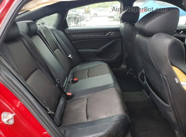 1HGCV1F31JA070089 2018 HONDA ACCORD Red უკანა სავარძლების ხედი