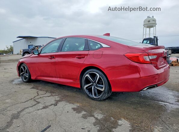 1HGCV1F31JA070089 2018 HONDA ACCORD Red უკანა მარცხენა