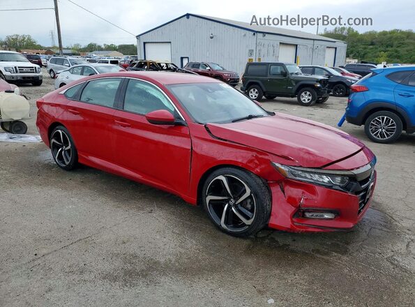 1HGCV1F31JA070089 2018 HONDA ACCORD Red წინა მარჯვენა