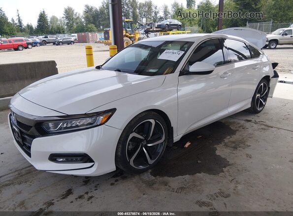 1HGCV1F31JA160357 2018 HONDA ACCORD White Передня ліва чверть