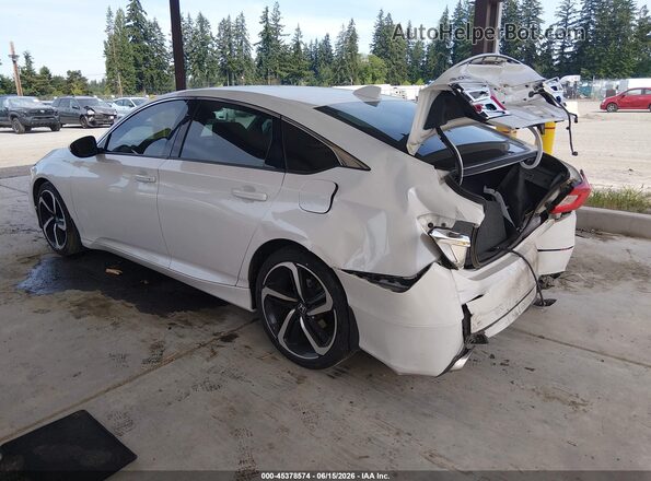 1HGCV1F31JA160357 2018 HONDA ACCORD White Задня ліва чверть