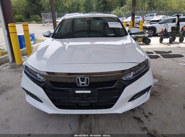1HGCV1F31JA160357 2018 HONDA ACCORD White Вид задньої частини салону