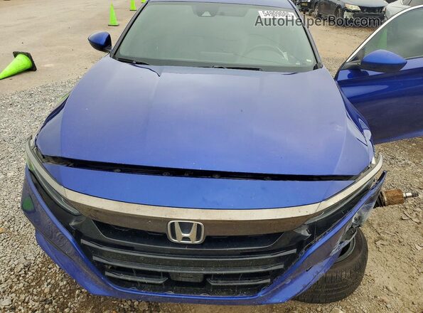1HGCV1F31KA045758 2019 HONDA ACCORD Blue 