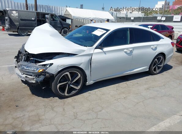 1HGCV1F31KA066108 2019 HONDA ACCORD White Vista tres cuartos delantera izquierda
