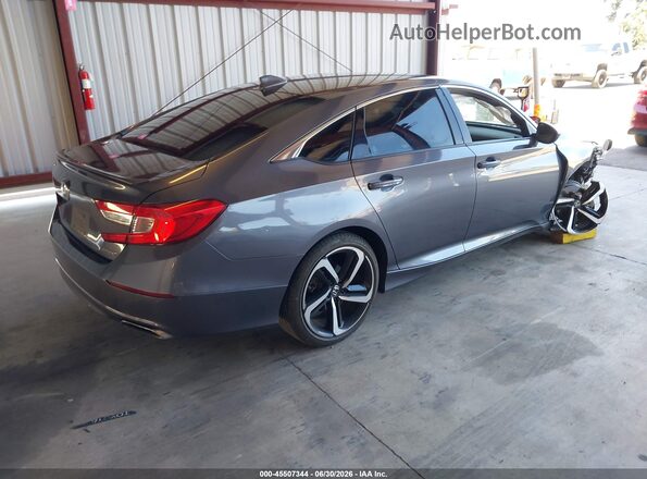1HGCV1F31KA092417 2019 HONDA ACCORD Серый Задняя правая четверть