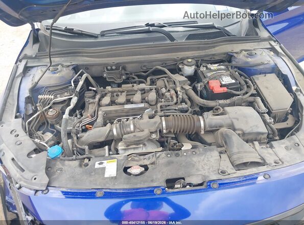 1HGCV1F31KA116747 2019 HONDA ACCORD Синий Вид сзади