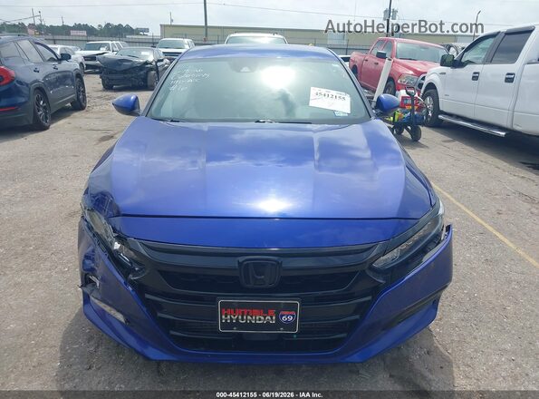 1HGCV1F31KA116747 2019 HONDA ACCORD Синий Вид щитка приборов