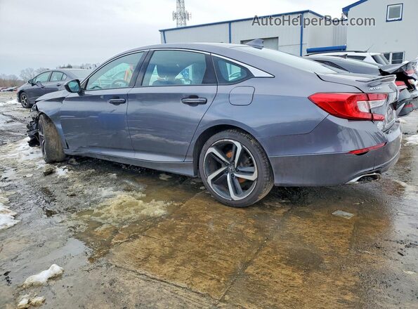 1HGCV1F31KA153152 2019 HONDA ACCORD Gray Rear left