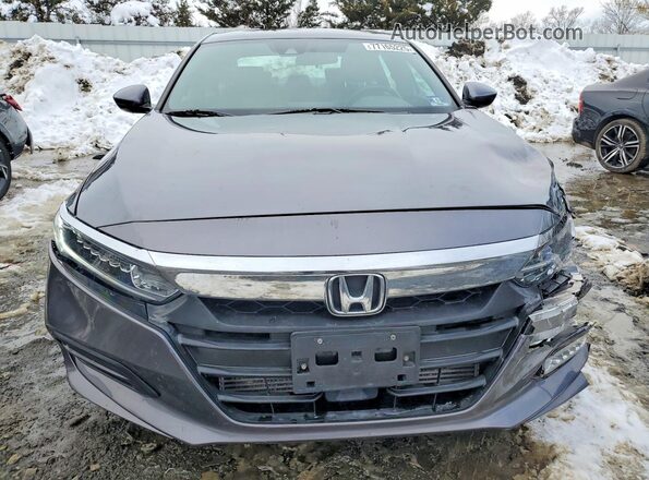 1HGCV1F31KA153152 2019 HONDA ACCORD Gray Front view