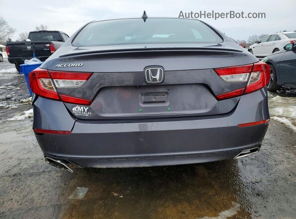 1HGCV1F31KA153152 2019 HONDA ACCORD Gray Rear view