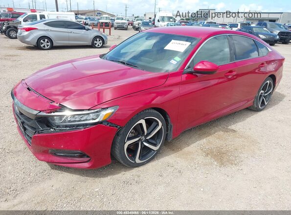 1HGCV1F31LA068491 2020 HONDA ACCORD Red Передня ліва чверть