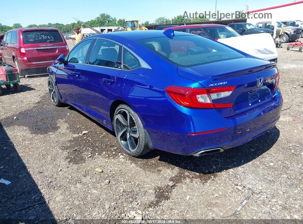 1HGCV1F31LA073531 2020 HONDA ACCORD Blue Trasero izquierdo