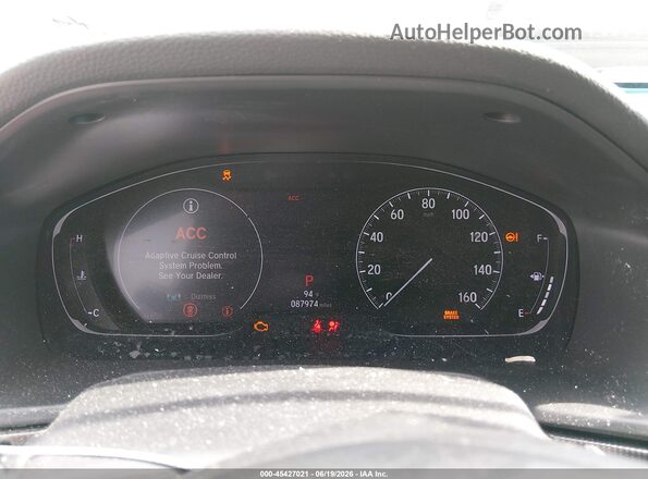 1HGCV1F31LA135994 2020 HONDA ACCORD White Widok tylnych siedzeń