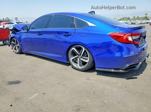 1HGCV1F31MA033094 2021 HONDA ACCORD Blue Rear left