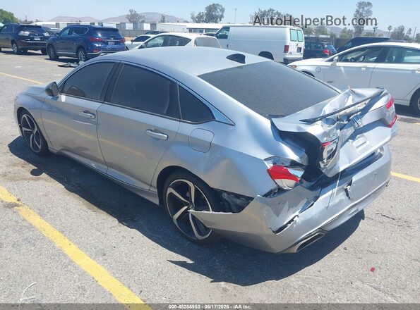 1HGCV1F31MA053474 2021 HONDA ACCORD Silver უკანა მარცხენა