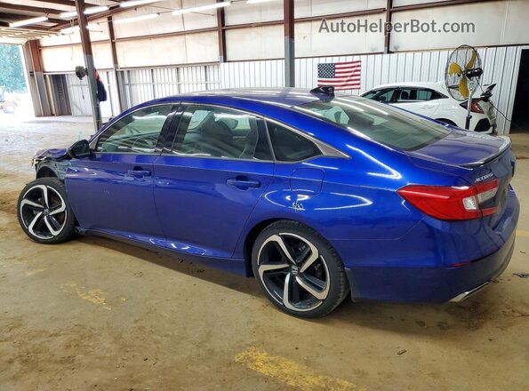 1HGCV1F31MA070081 2021 HONDA ACCORD Blue Հետևի ձախ