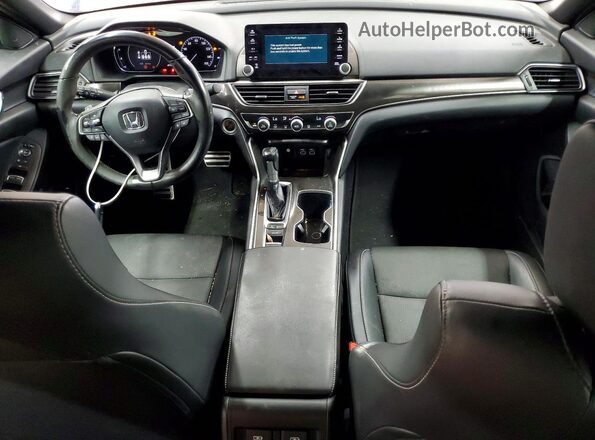 1HGCV1F31MA070081 2021 HONDA ACCORD Blue Առջևի վահանակի տեսք