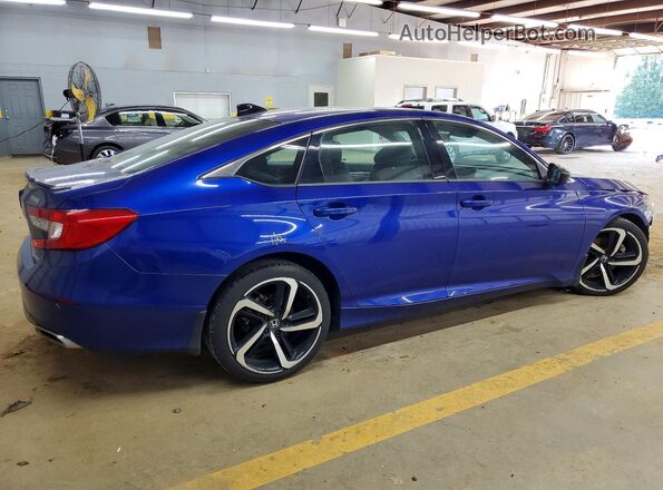 1HGCV1F31MA070081 2021 HONDA ACCORD Blue Հետևի աջ