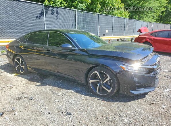 1HGCV1F31NA001635 2022 HONDA ACCORD Black წინა მარჯვენა