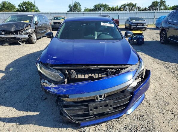 1HGCV1F31NA104795 2022 HONDA ACCORD Blue Widok z przodu