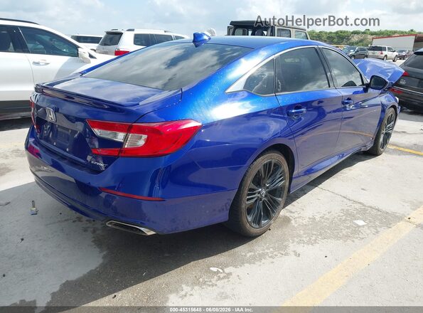 1HGCV1F32JA001962 2018 HONDA ACCORD Blue Rear right