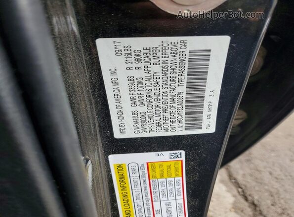1HGCV1F32JA003579 2018 HONDA ACCORD Черный 