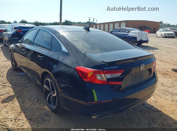 1HGCV1F32JA048330 2018 HONDA ACCORD Black Tył lewy