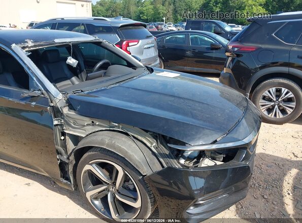 1HGCV1F32JA048330 2018 HONDA ACCORD Black Widok z przodu