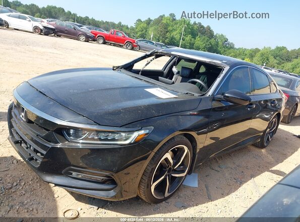 1HGCV1F32JA048330 2018 HONDA ACCORD Black Widok wnętrza 360 stopni