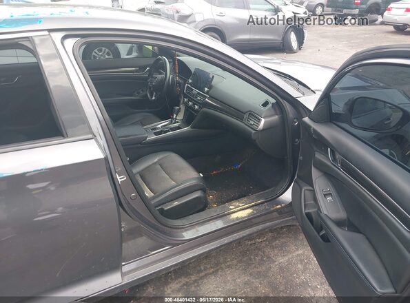 1HGCV1F32JA179001 2018 HONDA ACCORD Серый Вид салона спереди