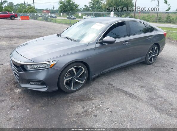 1HGCV1F32JA179001 2018 HONDA ACCORD Серый Передняя левая четверть