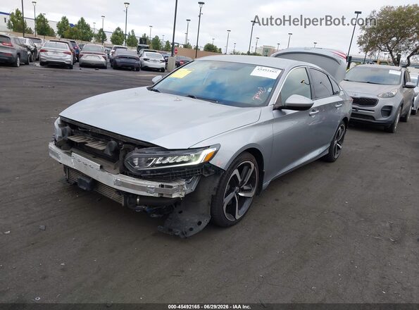 1HGCV1F32JA197952 2018 HONDA ACCORD Silver Առջևի ձախ երեք քառորդ տեսարան