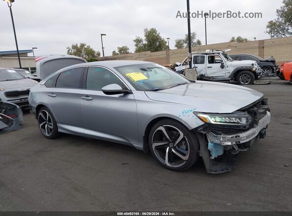 1HGCV1F32JA197952 2018 HONDA ACCORD Silver Սալոնի 360 աստիճան տեսք