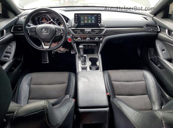 1HGCV1F32JA267918 2018 HONDA ACCORD Black Dashboard view