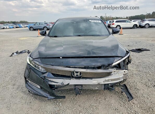 1HGCV1F32JA267918 2018 HONDA ACCORD Black Front view