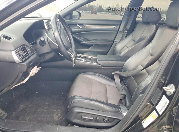 1HGCV1F32JA267918 2018 HONDA ACCORD Black Front interior view