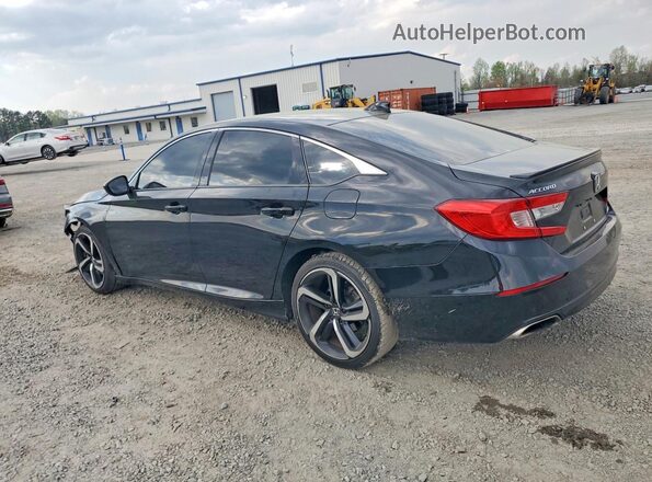 1HGCV1F32JA267918 2018 HONDA ACCORD Black Rear left