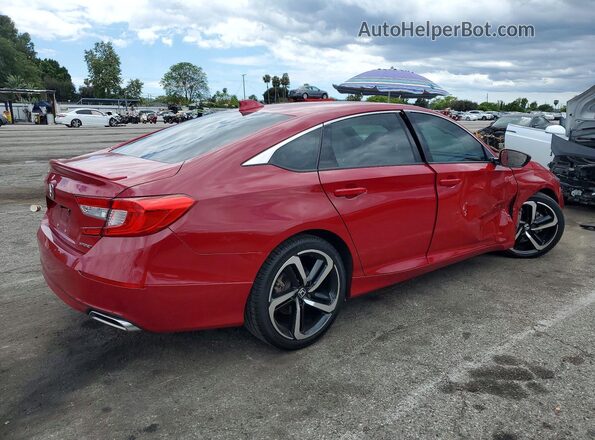 1HGCV1F32KA039516 2019 HONDA ACCORD Red Trasero derecho