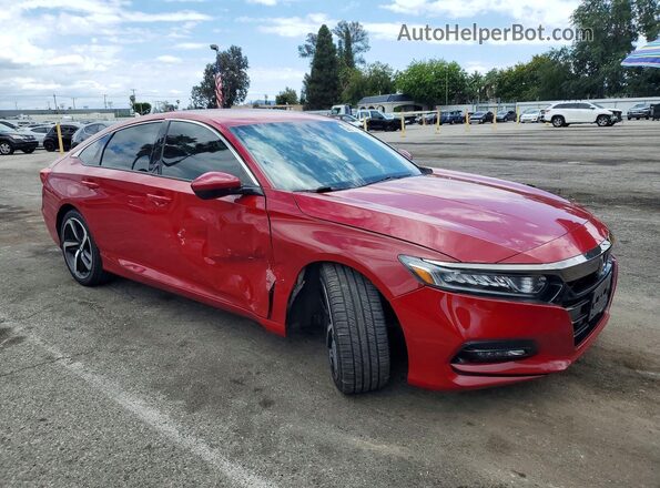 1HGCV1F32KA039516 2019 HONDA ACCORD Red Delantero derecho