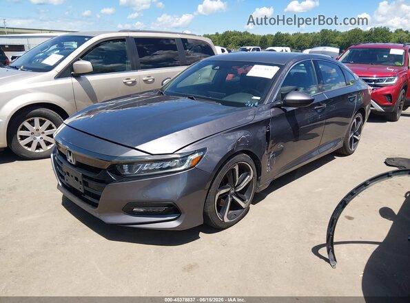 1HGCV1F32KA097495 2019 HONDA ACCORD Gray Przód lewy
