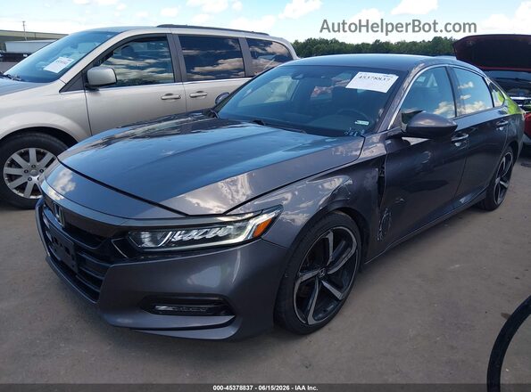 1HGCV1F32KA097495 2019 HONDA ACCORD Gray Widok z przodu