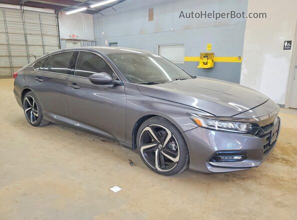 1HGCV1F32KA113338 2019 HONDA ACCORD Gray 